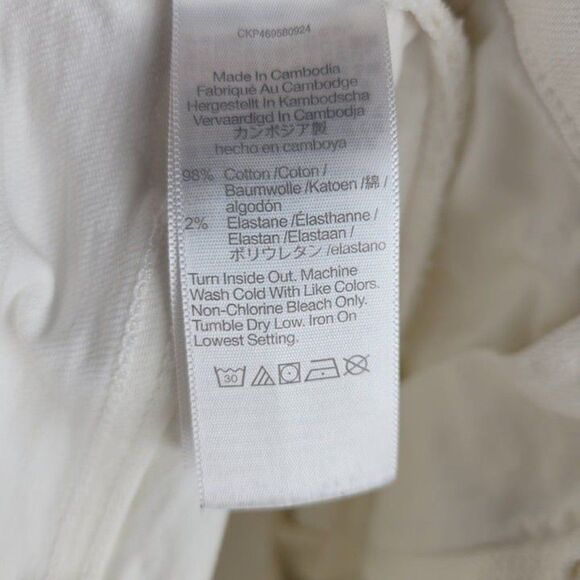 Madewell Size 33T The Tall Perfect Vintage Wide-Leg Crop Jean High Rise White - Picture 11 of 12